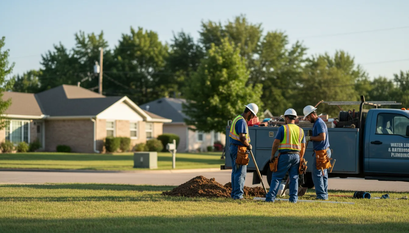 Residential water line and bathroom plumbing service in Pineville, SC